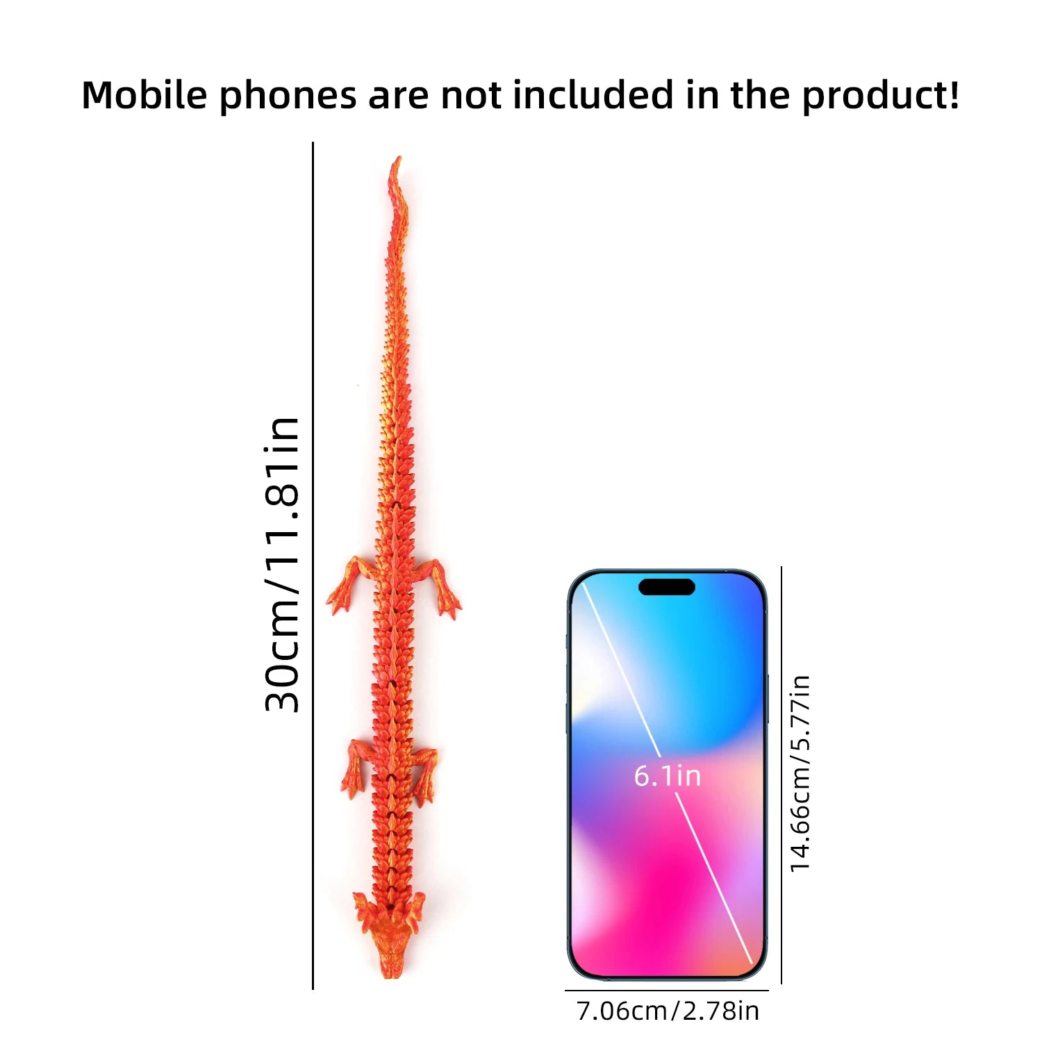 3D Printing Stereoscopic Dragon Desktop Pendant 3D Printing Stress Relieving Toy Joint Flexibly Swinging