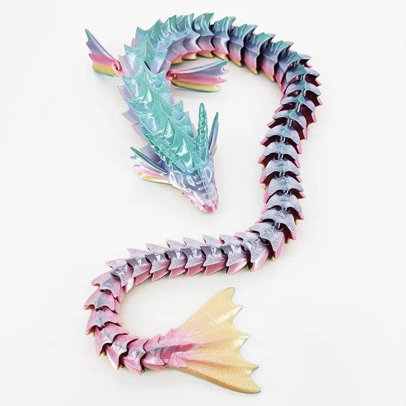 Printed 3D Gem Dragon Crystal Fidget Toy Rotatable Articulated Dragon Ideal Gift for Kids with ADHD Perfect for Birthday New