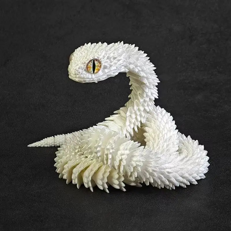 3D Printed Snake 45/60cm Articulated Snake Joint Mobility Simulation Animals Snake Office Desktop Ornament Kids Christmas Gift