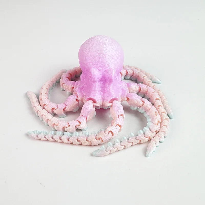 3D Printed Simulation Octopus Children's Toys Animal Figure Fish Tank Landscaping Octopus Squid Home Creative Ornament Gift Sets