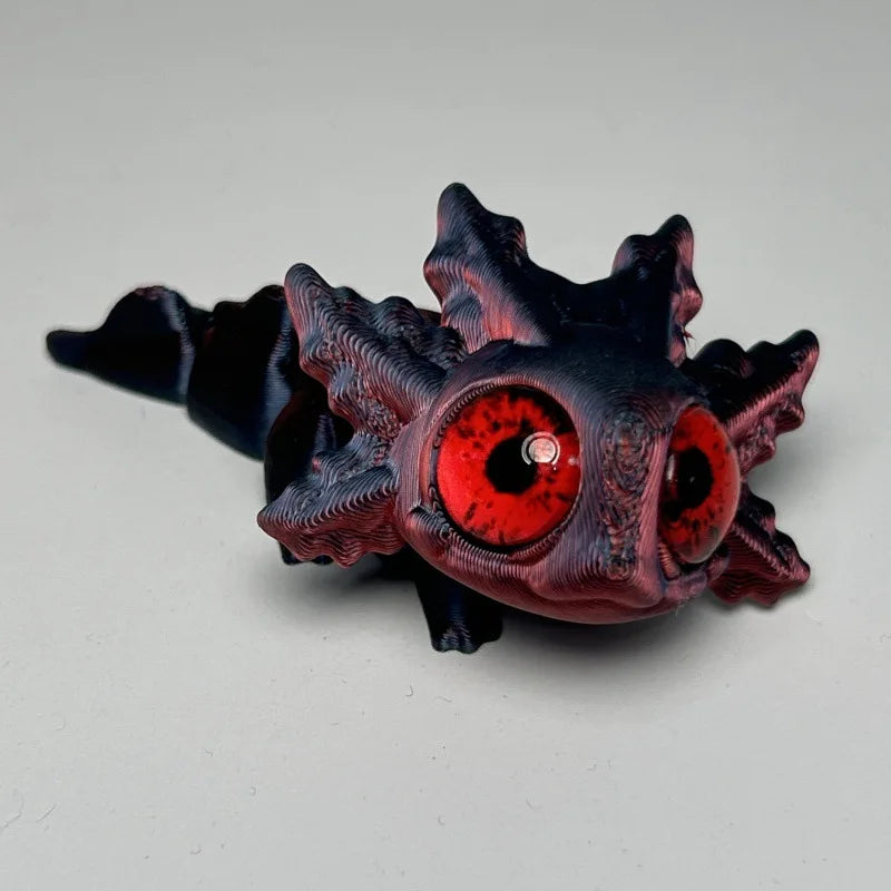 3D Printing Salamander Figures Multi-Joint Movable Simulation Eyes for Home Accessories Kids Gift Living Room Decoration