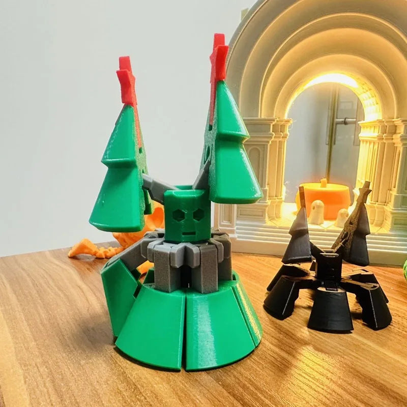 3D Printed Transformable Christmas tree Halloween Desktop Ornament 3d Printed Animals living room Home Office Christmas Gifts