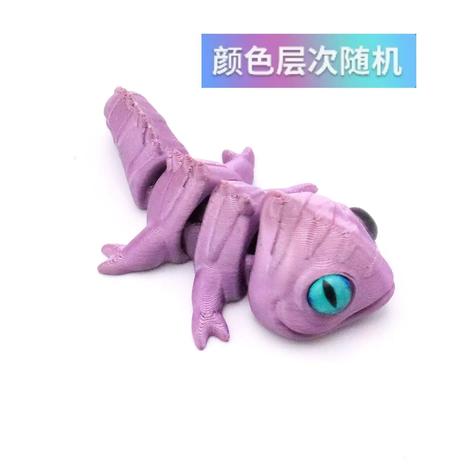 3D Printing Chameleon Lizard Figures Multi-joint Movable Simulation Eyes for Home Accessories Kids Gift Living Room Decoration