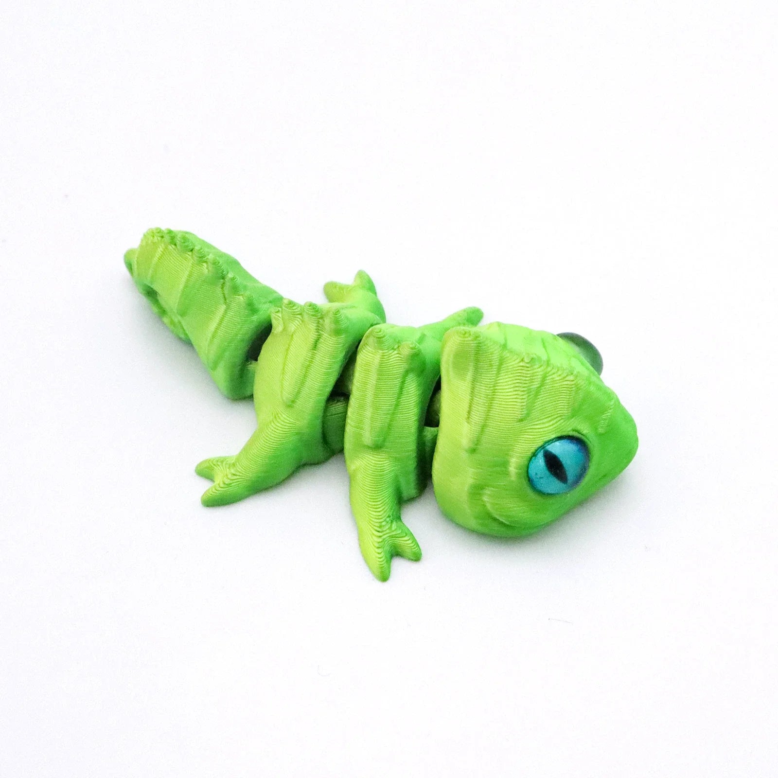 3D Printing Chameleon Lizard Figures Multi-joint Movable Simulation Eyes for Home Accessories Kids Gift Living Room Decoration
