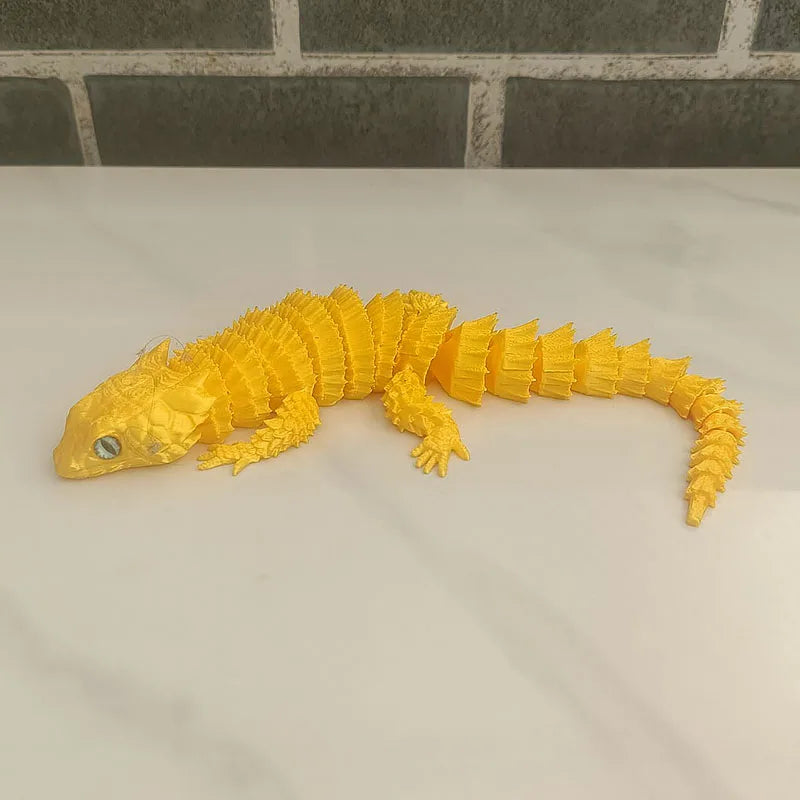 New 3D Printed Crocodile Articular Movable Funny Gifts Rotatable Office Home Desktop Decorations Crafts Decor 3D Printing Toys