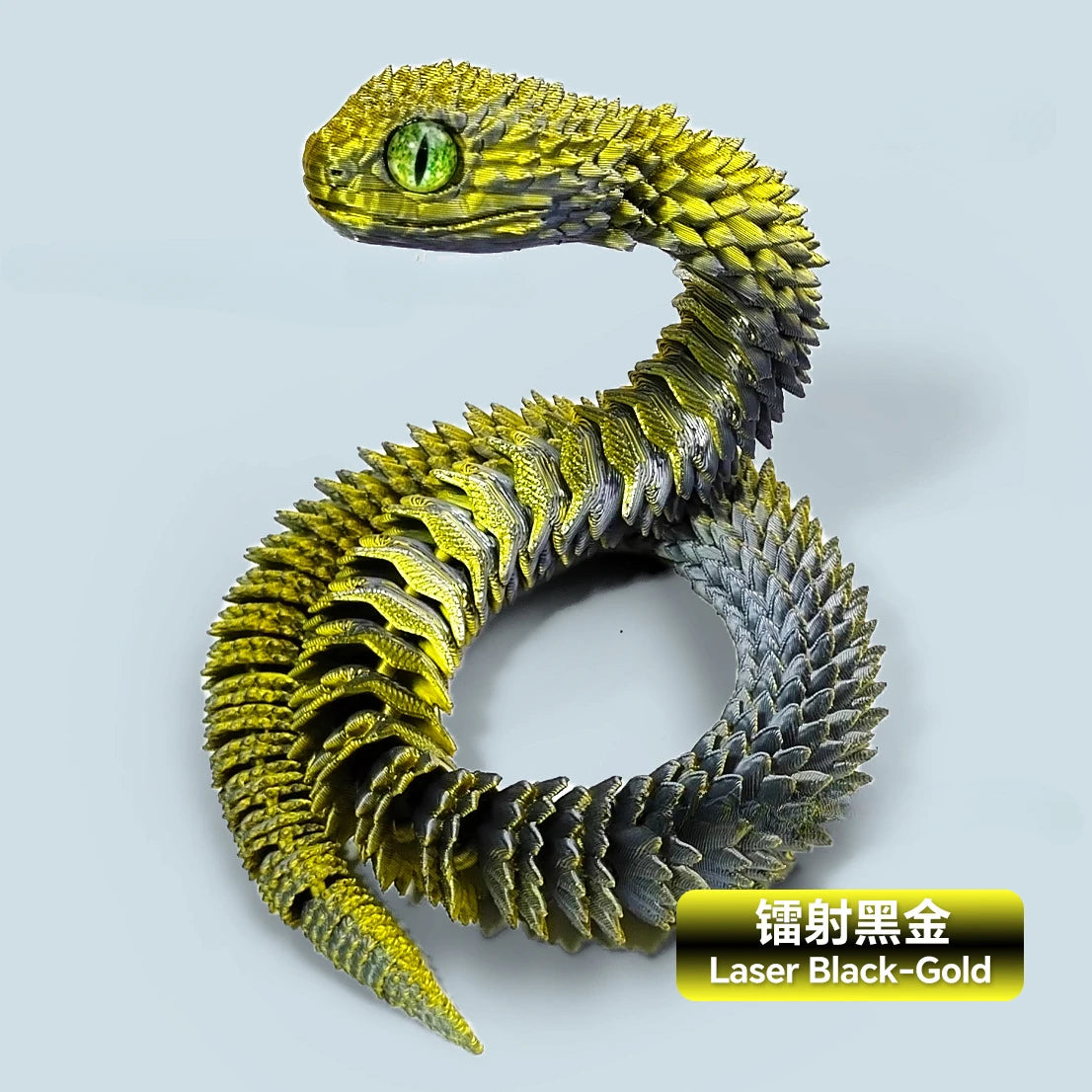 3D Printed Snake Movable Joint Simulation Snake Figurine Creative Home Office Desktop Ornament 2025 New Year Gifts Crafts Gift