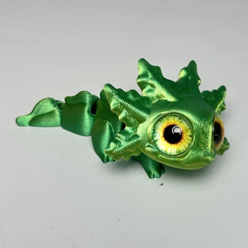 3D Printing Salamander Figures Multi-Joint Movable Simulation Eyes for Home Accessories Kids Gift Living Room Decoration