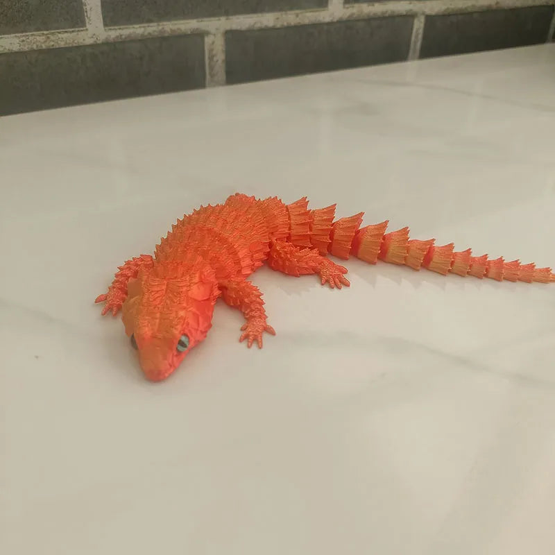 New 3D Printed Crocodile Articular Movable Funny Gifts Rotatable Office Home Desktop Decorations Crafts Decor 3D Printing Toys