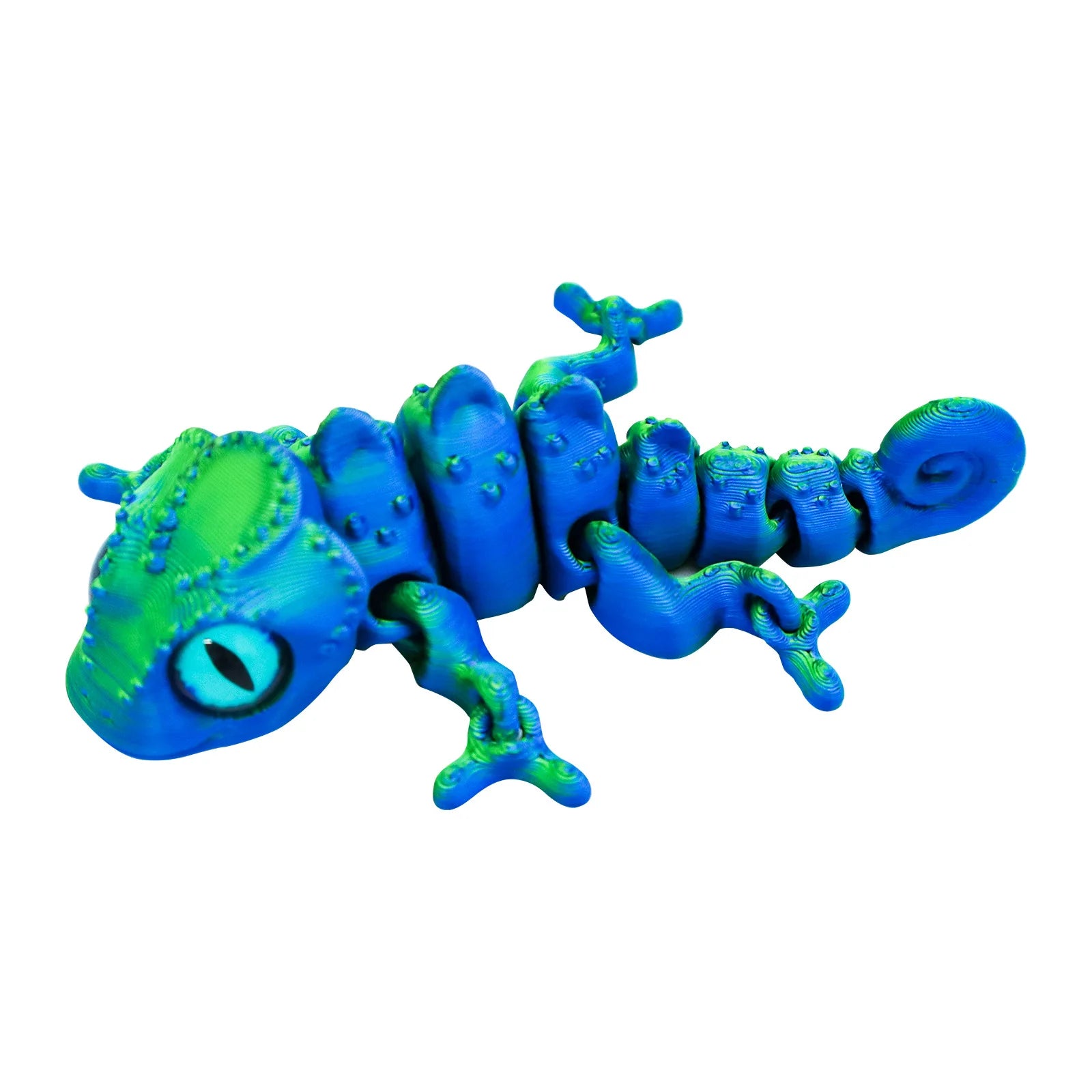 3D Printing Chameleon Lizard Figures Multi-joint Movable Simulation Eyes for Home Accessories Kids Gift Living Room Decoration