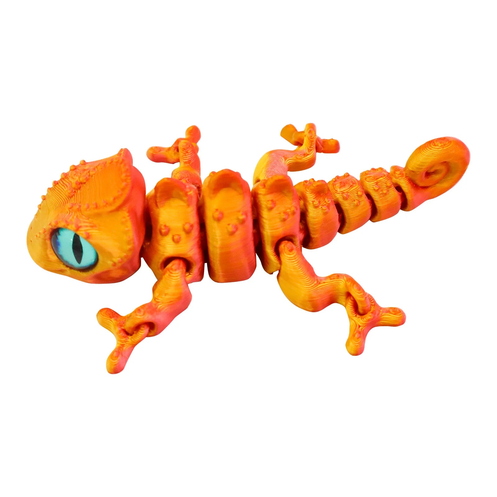 3D Printing Chameleon Lizard Figures Multi-joint Movable Simulation Eyes for Home Accessories Kids Gift Living Room Decoration