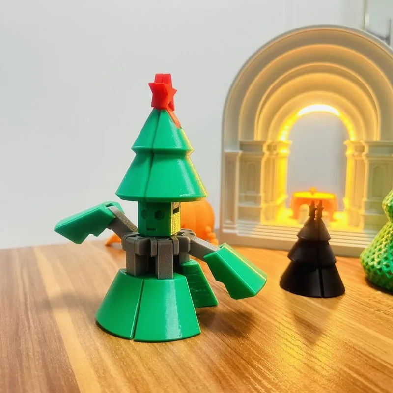 3D Printed Transformable Christmas tree Halloween Desktop Ornament 3d Printed Animals living room Home Office Christmas Gifts