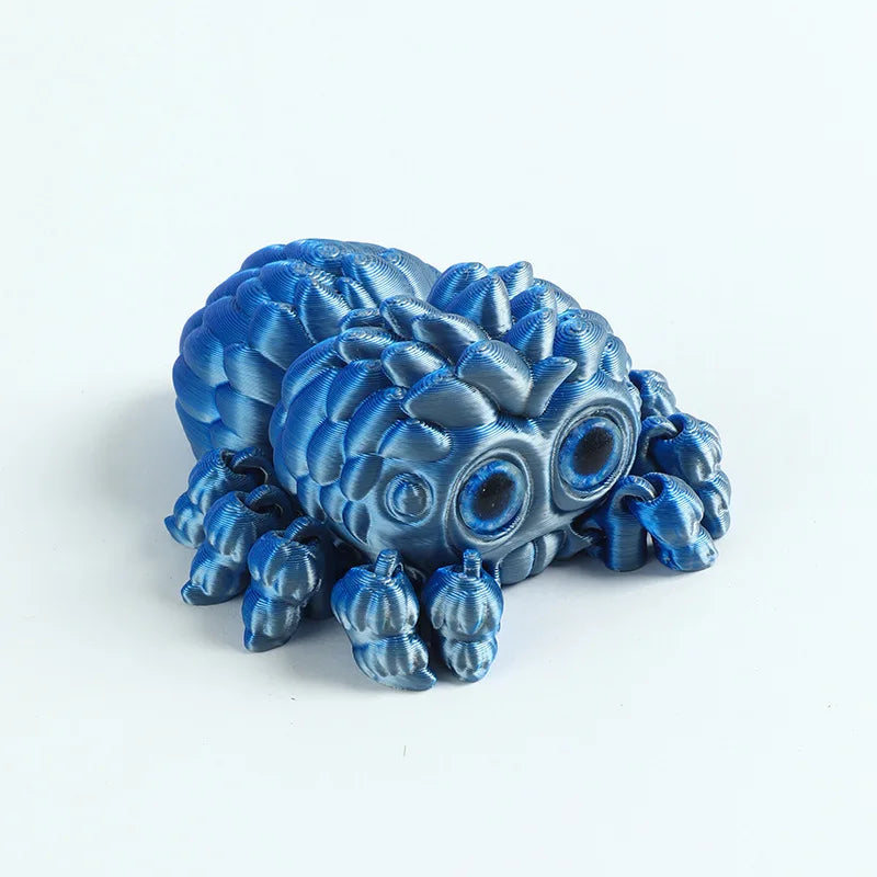 3D Printed Small Spider Cute &Realistic Display Stand Toy Model with Movable Joints for Vehicle Desk Figurine and Christmas Gift