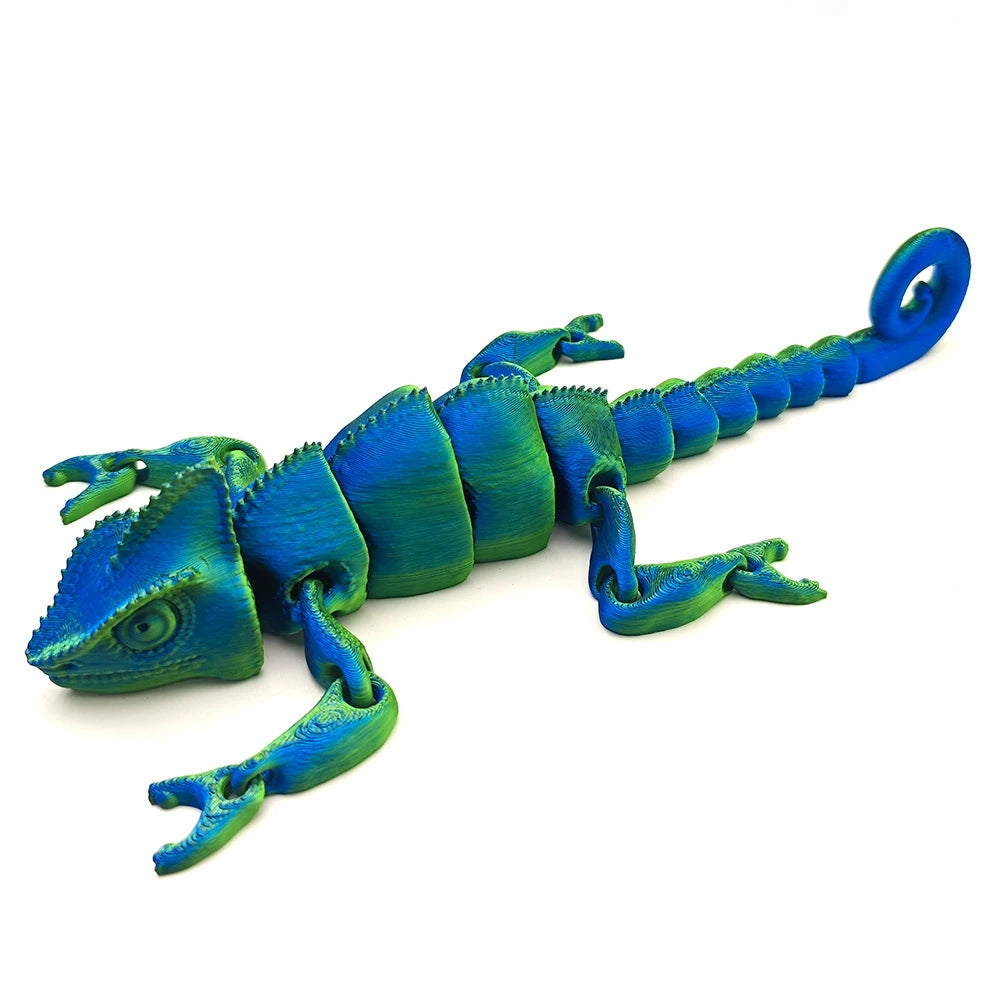 3D Printed Chameleon Tabletop Ornaments, Creative Toys, Animal Ornaments for Home Decoration