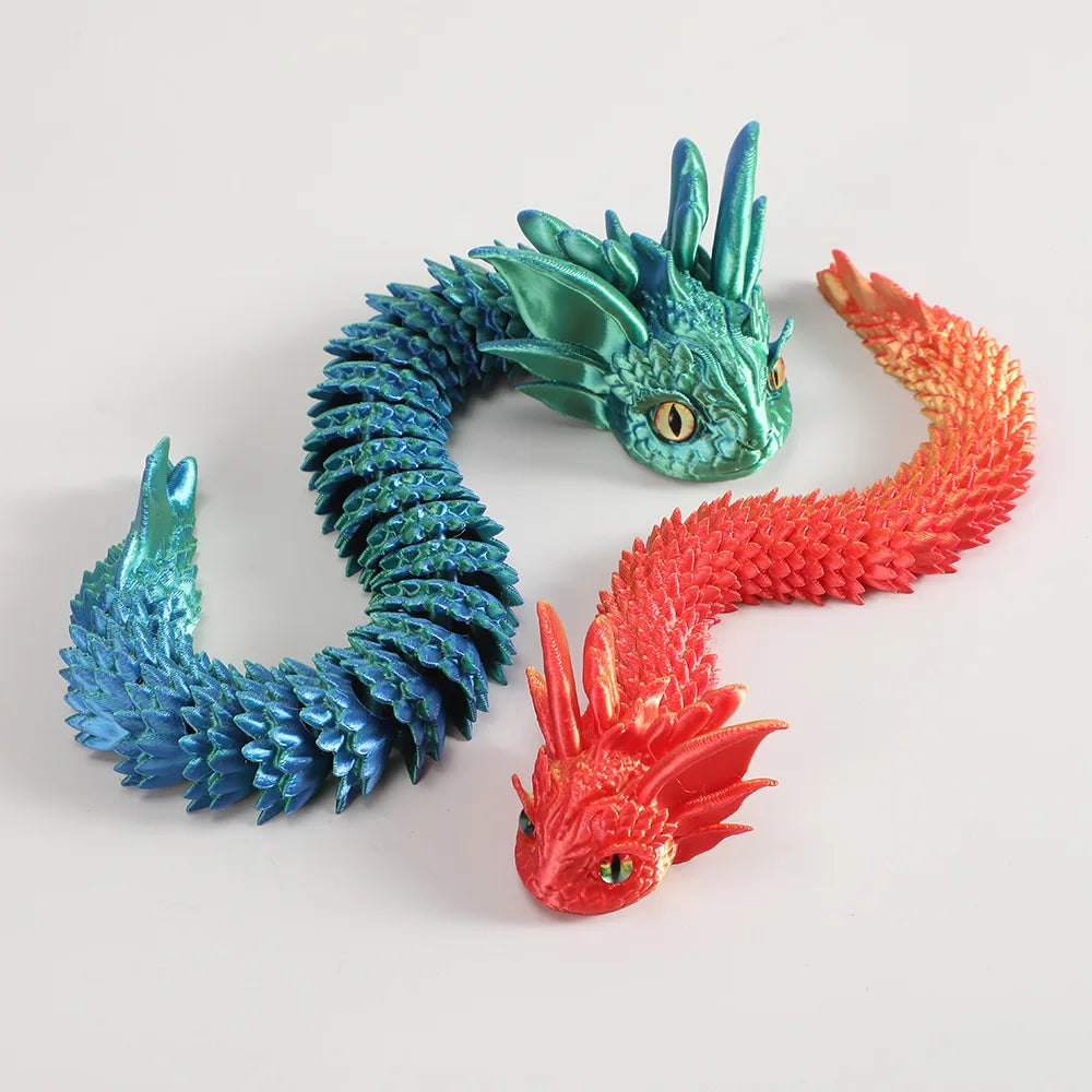 New 3D Printed Creative DIY Dragon Toys Cute & Adorable Decorative Items for Home Accessories Kids Gift Living Room Decoration