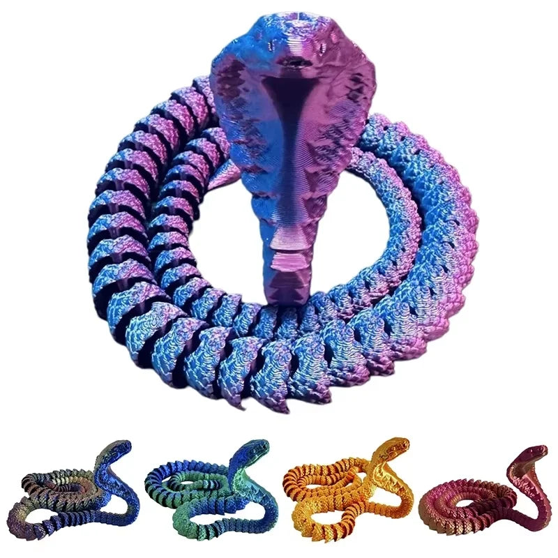 3D Printed Snake Fidget Toys, Flexible Joints, Executive Desk Toys, Home Office Decor, Perfect Gifts for Kids