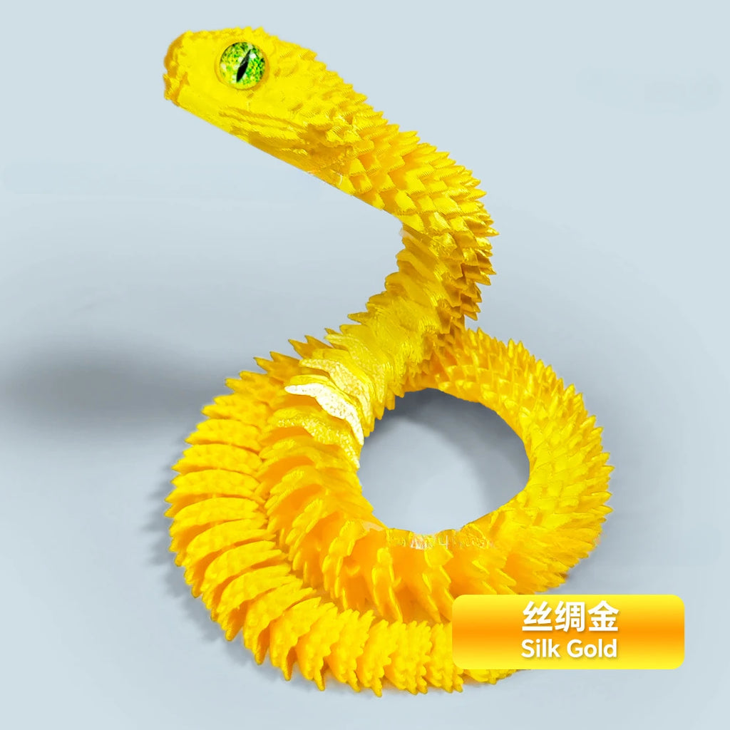 3D Printed Snake Movable Joint Simulation Snake Figurine Creative Home Office Desktop Ornament 2025 New Year Gifts Crafts Gift