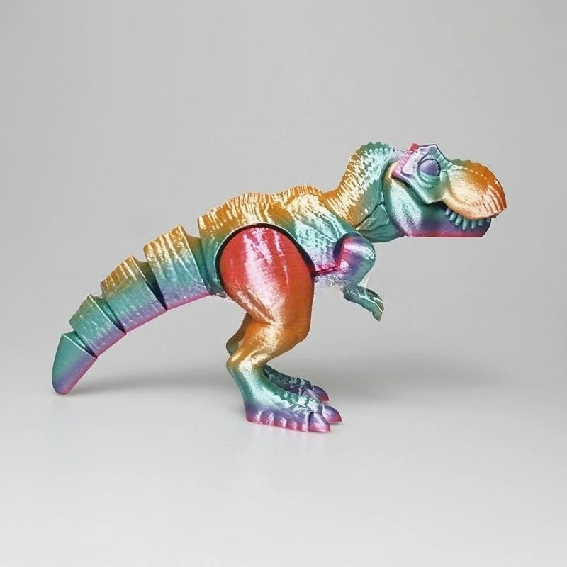 3d Printed Muscle Tyrannosaurus Rex Dinosaur Children's Creative Toy Stall, Multi-color Free Joint Decorative Model Ornament