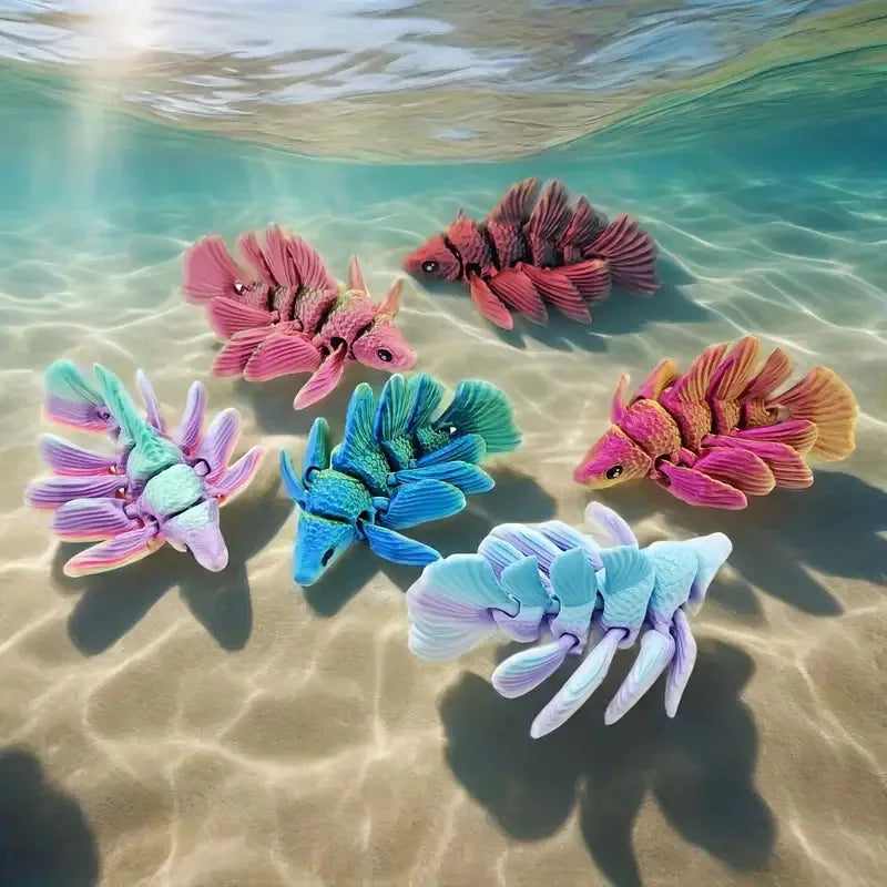 3D Printed goldfish Halloween Desktop Ornament 3d Printed Toy Animals living room Home Office Craft Printed Christmas Gifts