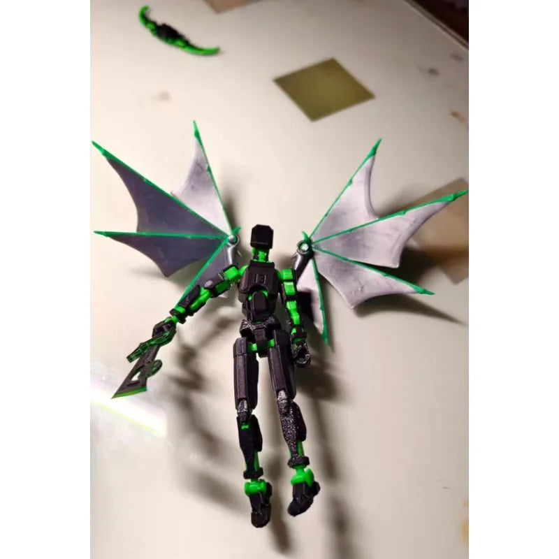 Not Assembled Action Figure Set Giant Sword Titan Robot Action Figure DIY Dummy Doll Ornament 3D Articulated Figures Boys Like