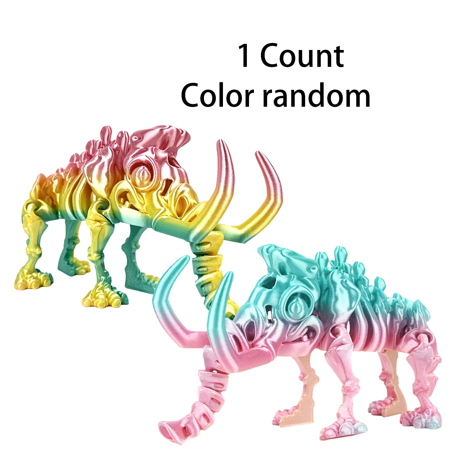 3D Printed Ornament Dinosaur Skeleton Mammoth Model Children's Toy Creative Birthday Gift