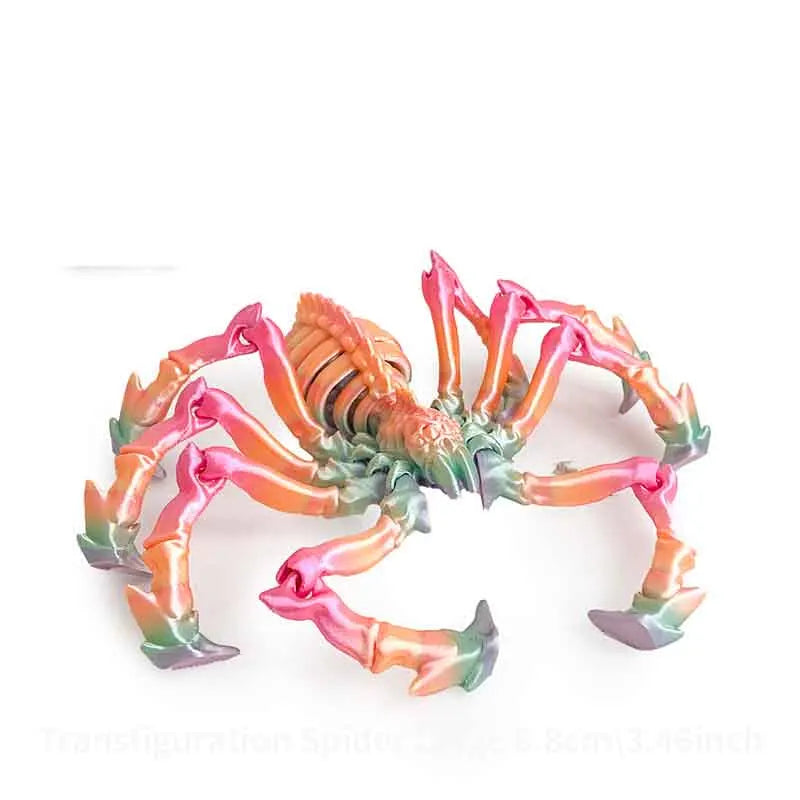 3D Printed Spider Simulation Toy elasticity Contracted Movable Joints Creative Model Desktop Decoration Ornaments Gift