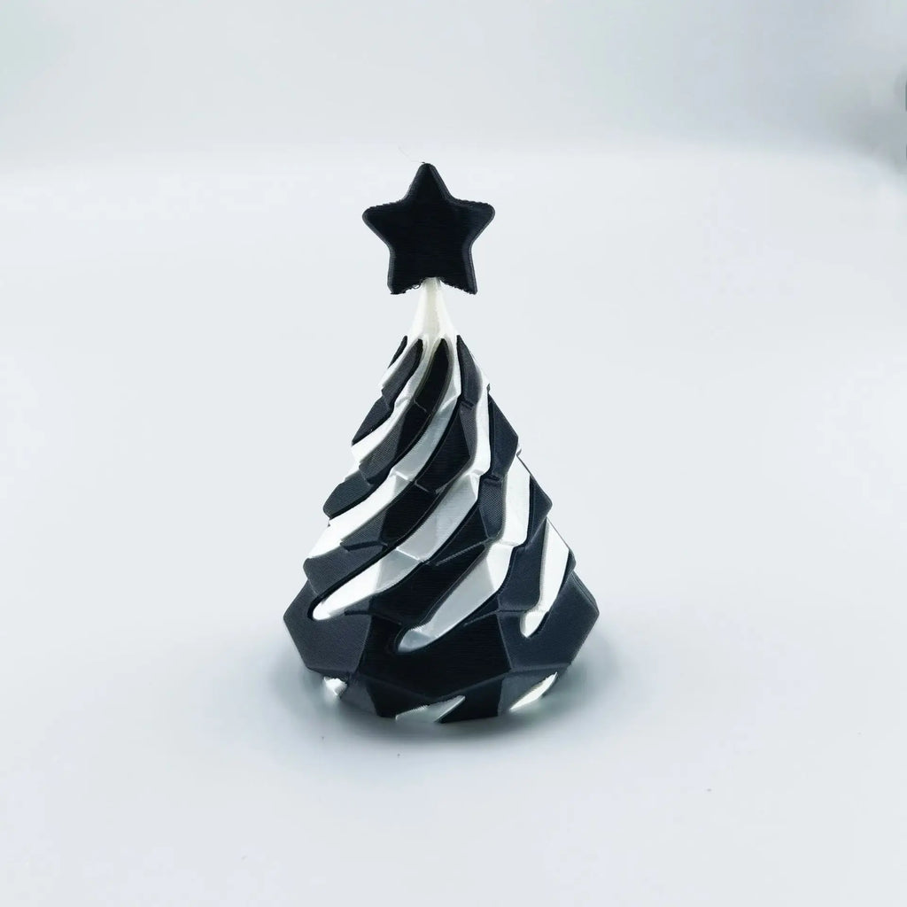 3D printed Christmas tree Mini 3d Printed Christmas Rotating Push and Push Music Ornament Halloween Kid Toy Companionship Gif