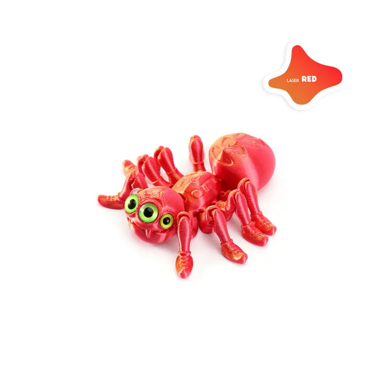 3D Printed Spider Animals Toy Realistic Colorful Spider Figurine Articulated Fidget Toy for Spider Lovers Halloween Home Decor