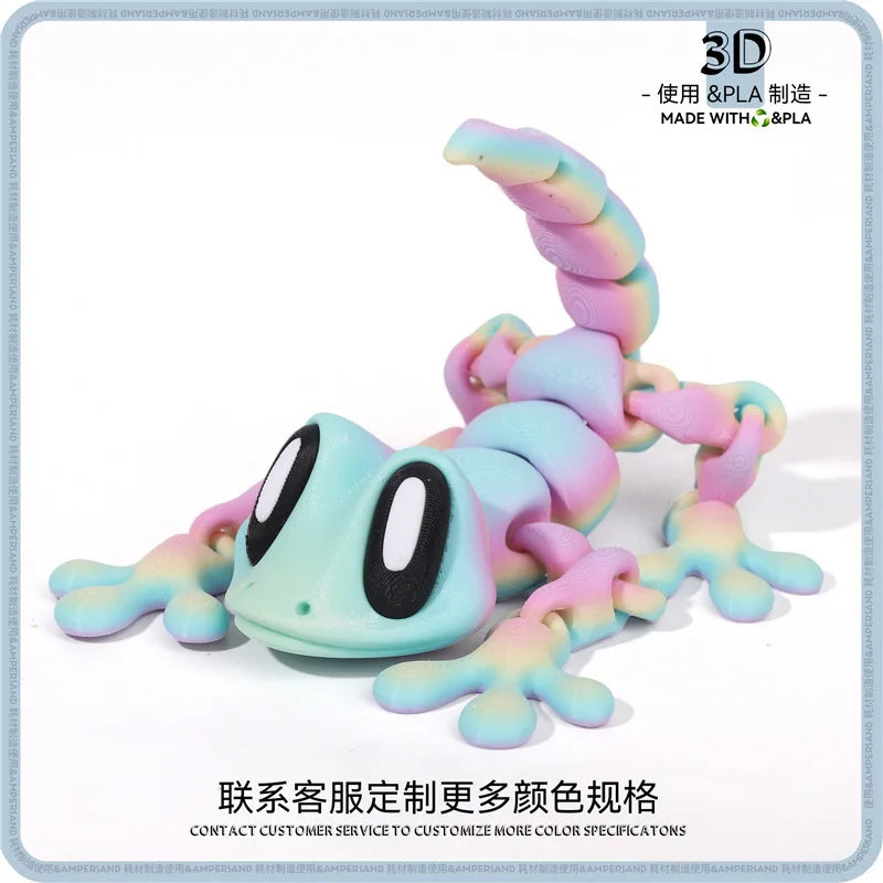 3D Printed Mini Gecko Ornament Desktop Ornament 3d Printed toy Animals Home Office Craft Printed Figures Christmas Gifts