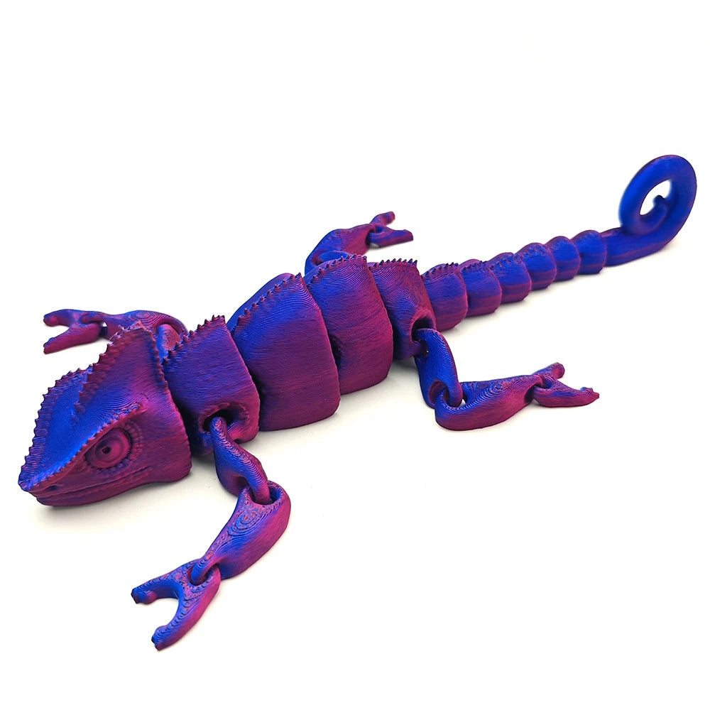 3D Printed Chameleon Tabletop Ornaments, Creative Toys, Animal Ornaments for Home Decoration
