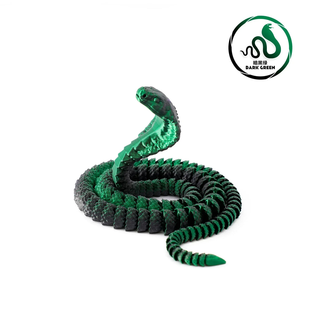 25cm 3D Printed Snake 3D Printed Figure Desk Accessories Toy for Kid 3D Printed Dragon Room Desktop Ornament Office Accessories