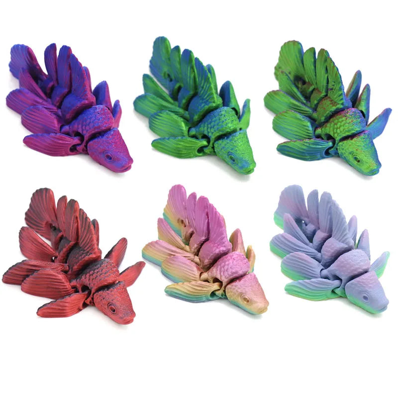 3D Printed goldfish Halloween Desktop Ornament 3d Printed Toy Animals living room Home Office Craft Printed Christmas Gifts