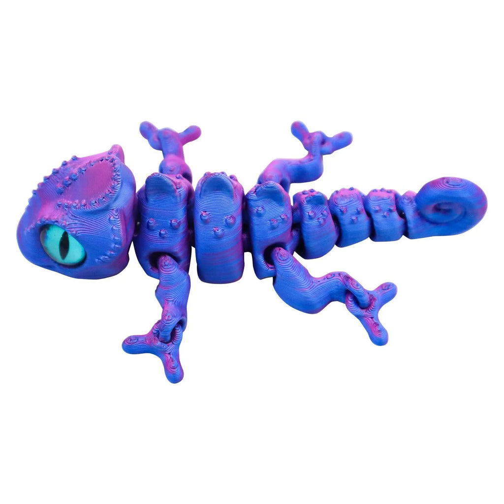 3D Printing Chameleon Lizard Figures Multi-joint Movable Simulation Eyes for Home Accessories Kids Gift Living Room Decoration