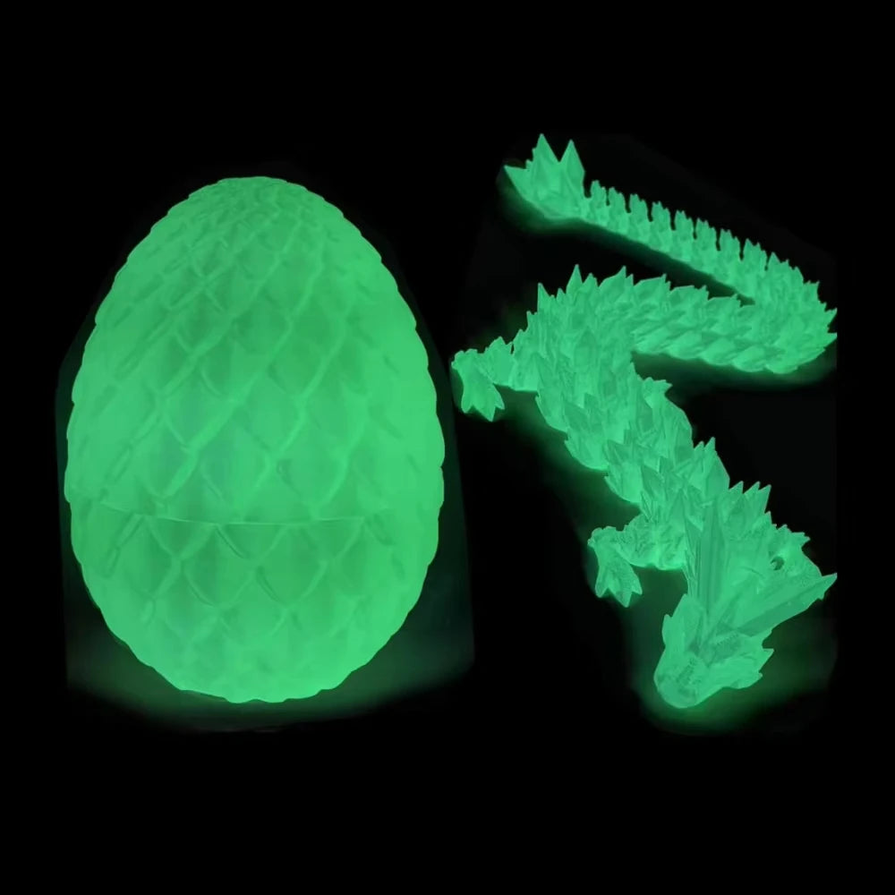 1/2PCS 3D Printed Dragon Egg with Dragon Fully Articulated Dragon Model Movable Rotatable Articulated Desktop Ornament Kid Toy
