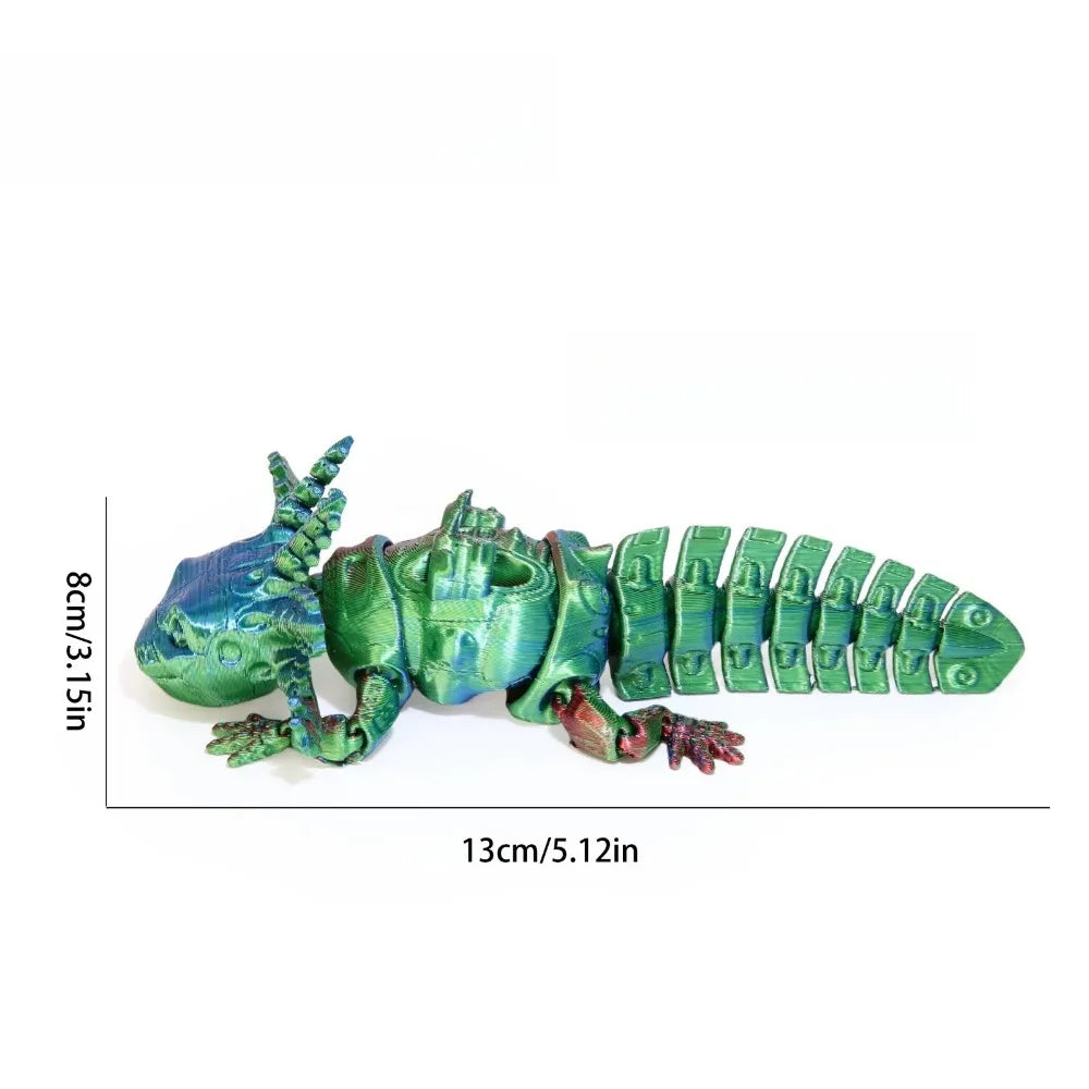 3D Animals Printed Articulated Axolotl Mechanical Unique Collectible Desk Decor Home Office Gifts Room Decor Creative Craft
