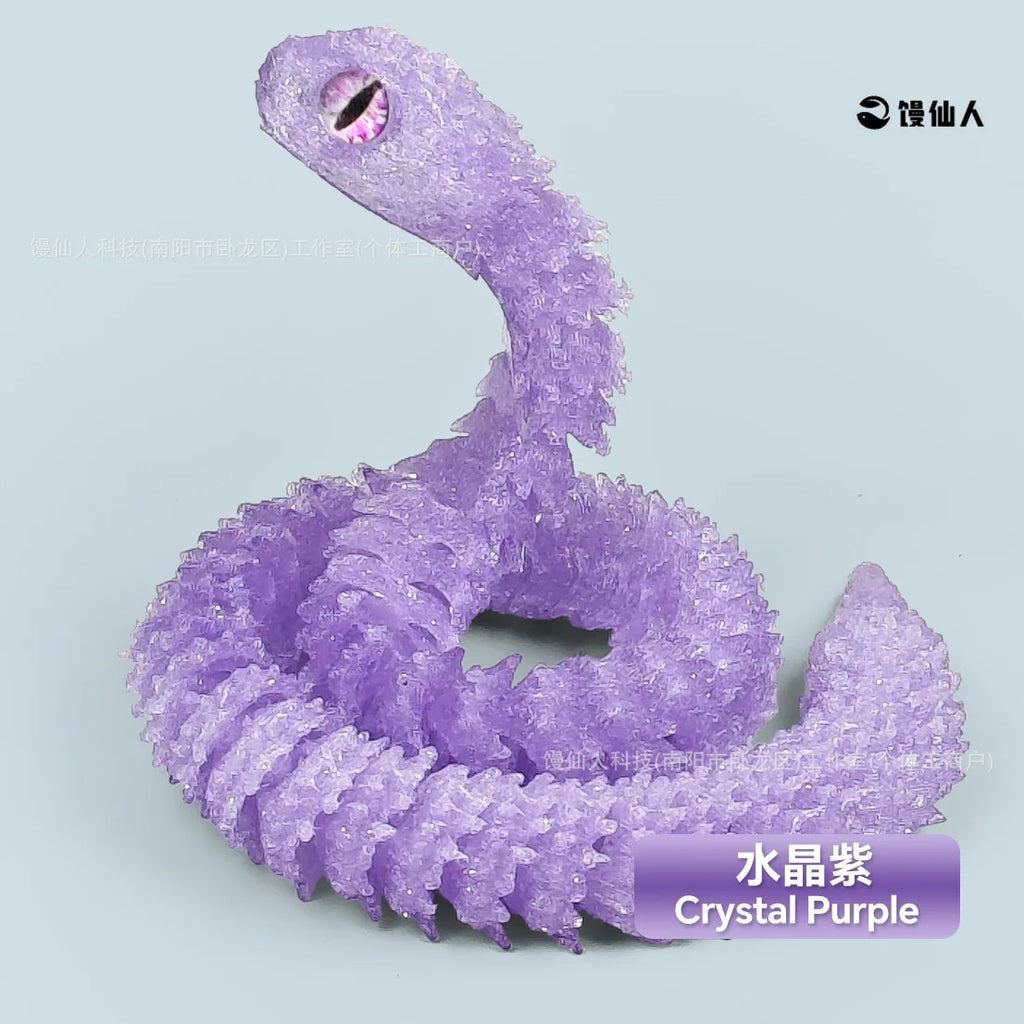 30/60cm 3D Printed Snake Action Figures Articulated Movable Joint Simulation Snake Model Sensory Toys 3D Printed Toys for Kids
