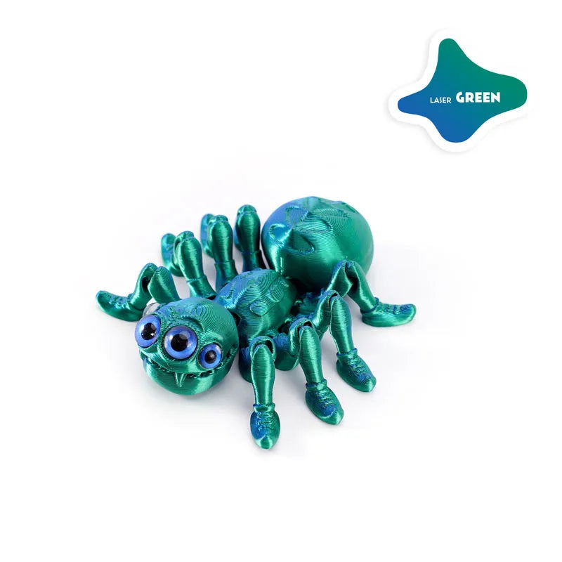 3D Printed Spider Animals Toy Realistic Colorful Spider Figurine Articulated Fidget Toy for Spider Lovers Halloween Home Decor