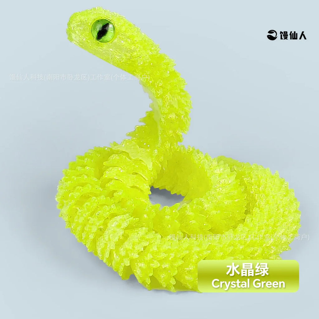 30/60cm 3D Printed Snake Action Figures Articulated Movable Joint Simulation Snake Model Sensory Toys 3D Printed Toys for Kids