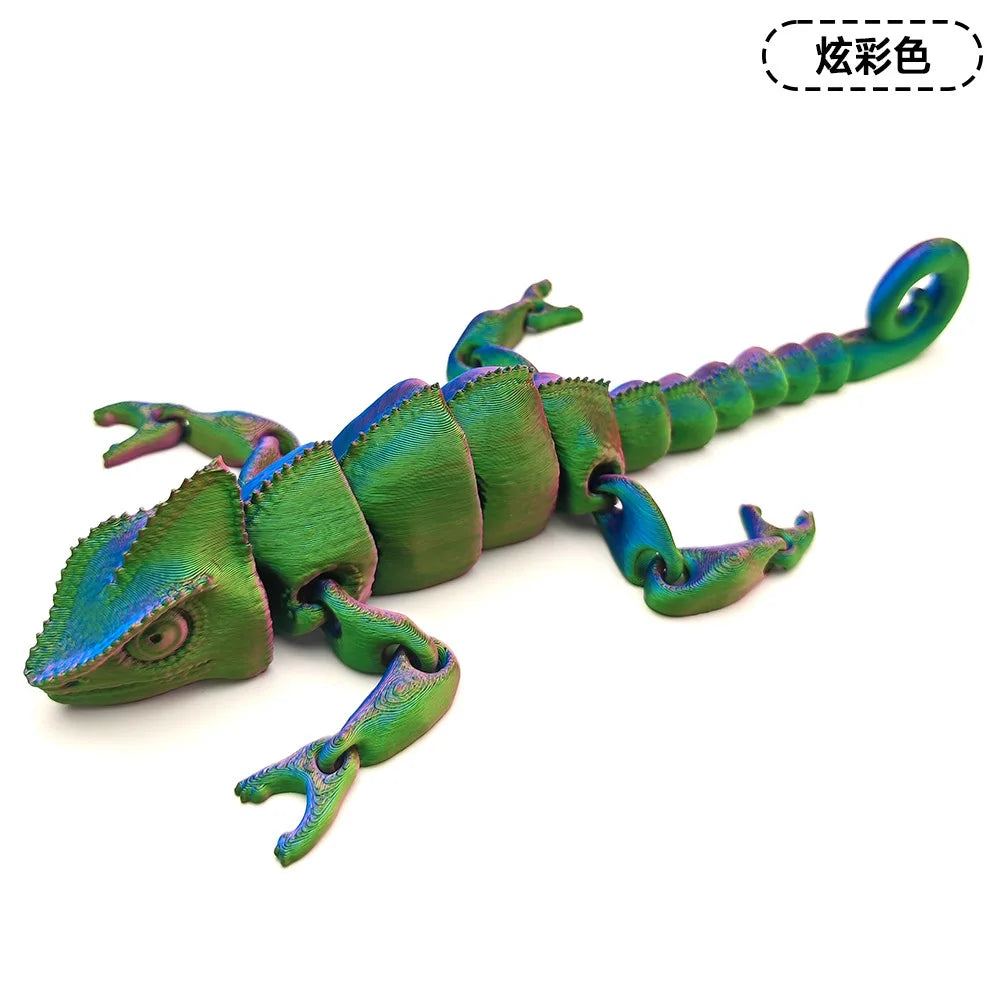 3D Printed Chameleon Tabletop Ornaments, Creative Toys, Animal Ornaments for Home Decoration