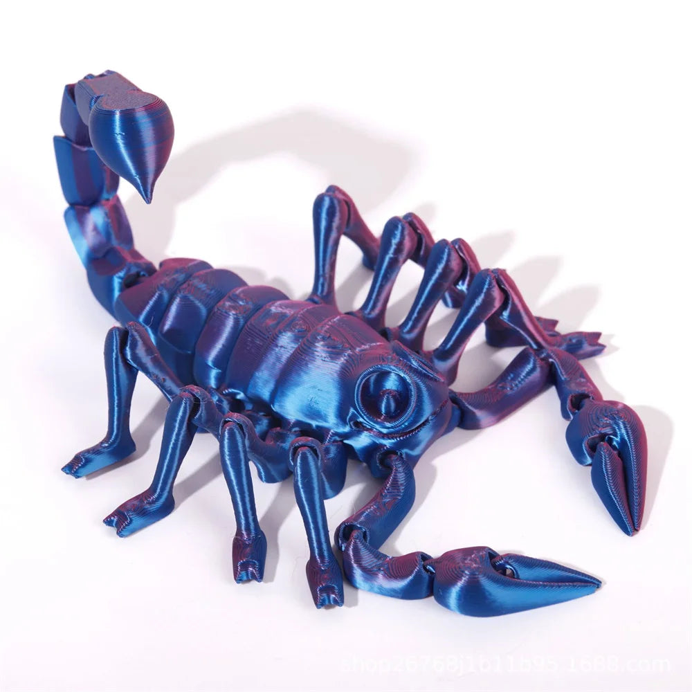 3D Printed Scorpion Simulation Toy Movable Retractable Joints Creative Model Desktop Decoration Collection Ornaments Gifts