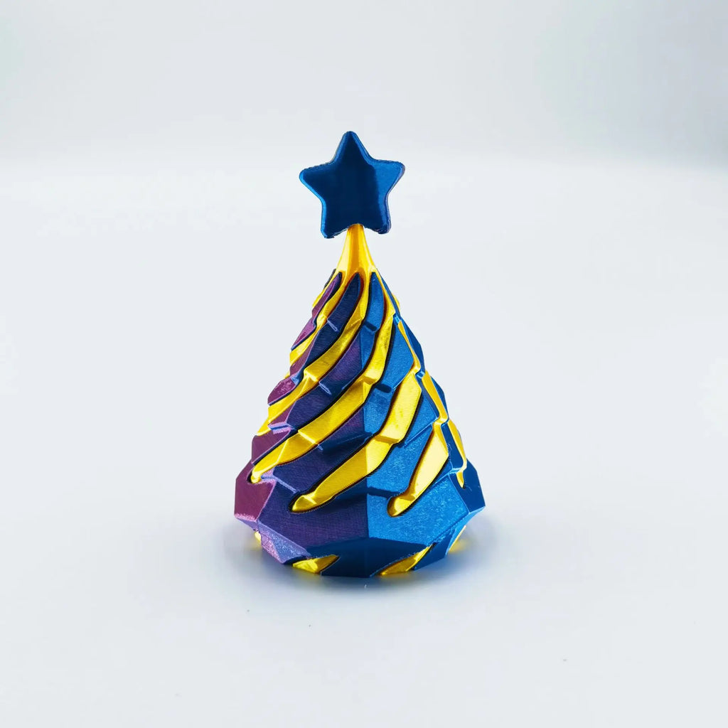 3D printed Christmas tree Mini 3d Printed Christmas Rotating Push and Push Music Ornament Halloween Kid Toy Companionship Gif