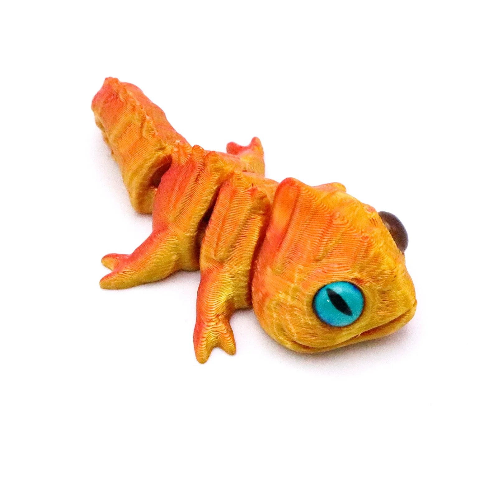 3D Printing Chameleon Lizard Figures Multi-joint Movable Simulation Eyes for Home Accessories Kids Gift Living Room Decoration