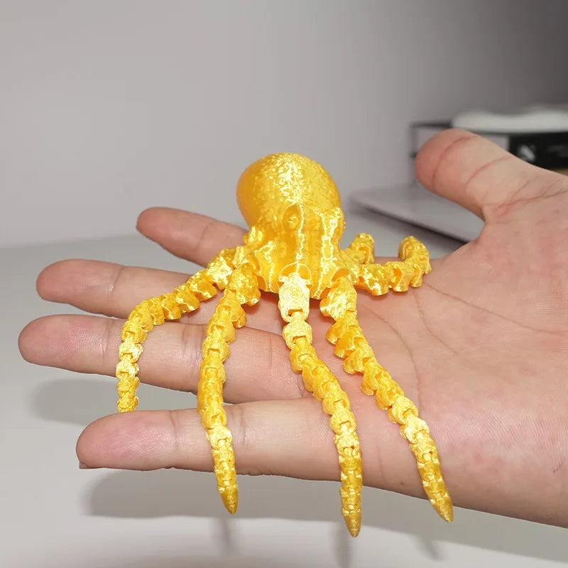 3D Printed Simulation Octopus Children's Toys Animal Figure Fish Tank Landscaping Octopus Squid Home Creative Ornament Gift Sets