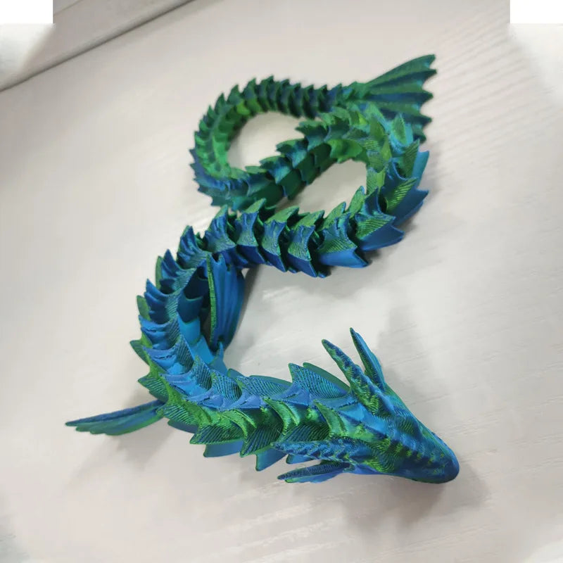 Printed 3D Gem Dragon Crystal Fidget Toy Rotatable Articulated Dragon Ideal Gift for Kids with ADHD Perfect for Birthday New