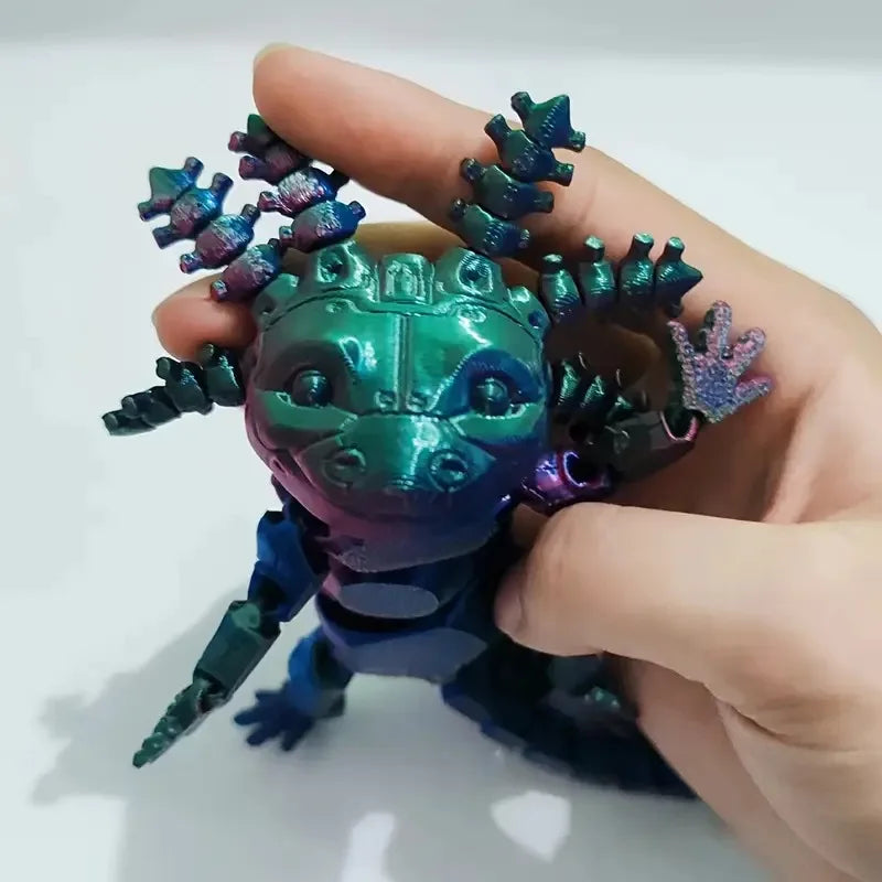 3D Animals Printed Articulated Axolotl Mechanical Unique Collectible Desk Decor Home Office Gifts Room Decor Creative Craft