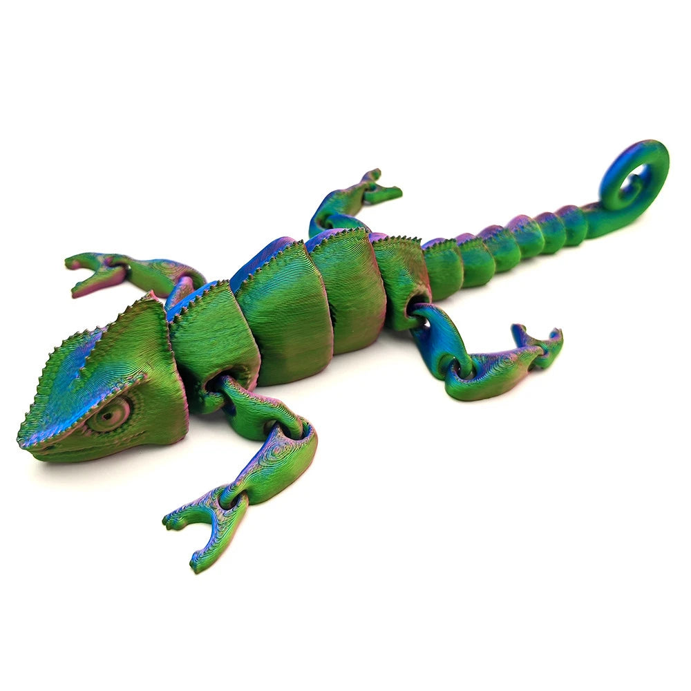 3D Printed Chameleon Tabletop Ornaments, Creative Toys, Animal Ornaments for Home Decoration