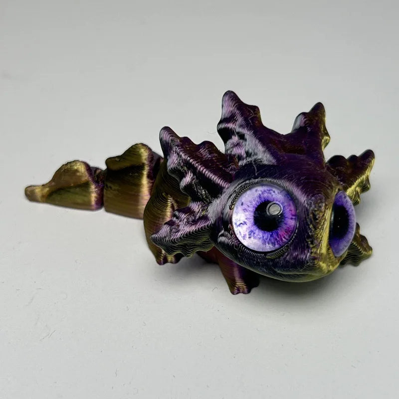 3D Printing Salamander Figures Multi-Joint Movable Simulation Eyes for Home Accessories Kids Gift Living Room Decoration