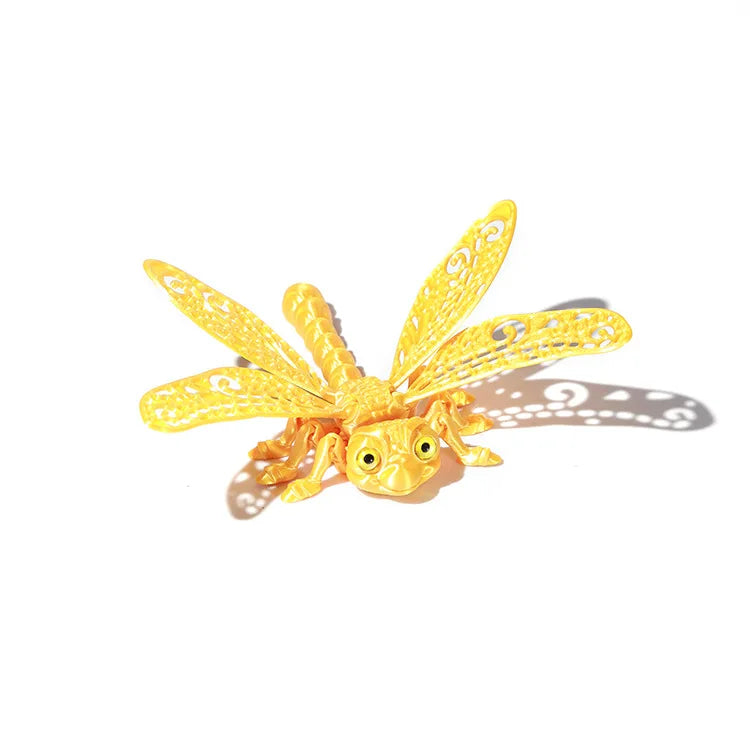 3D Printed Dragonfly Figurine Collectible Desk Decor Transformable Design,For Halloween Christmas Xmas Thanksgiving Toy Kids