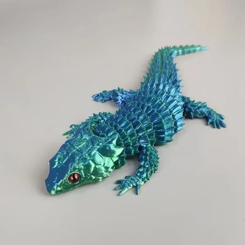 New 3D Printed Crocodile Articular Movable Funny Gifts Rotatable Office Home Desktop Decorations Crafts Decor 3D Printing Toys