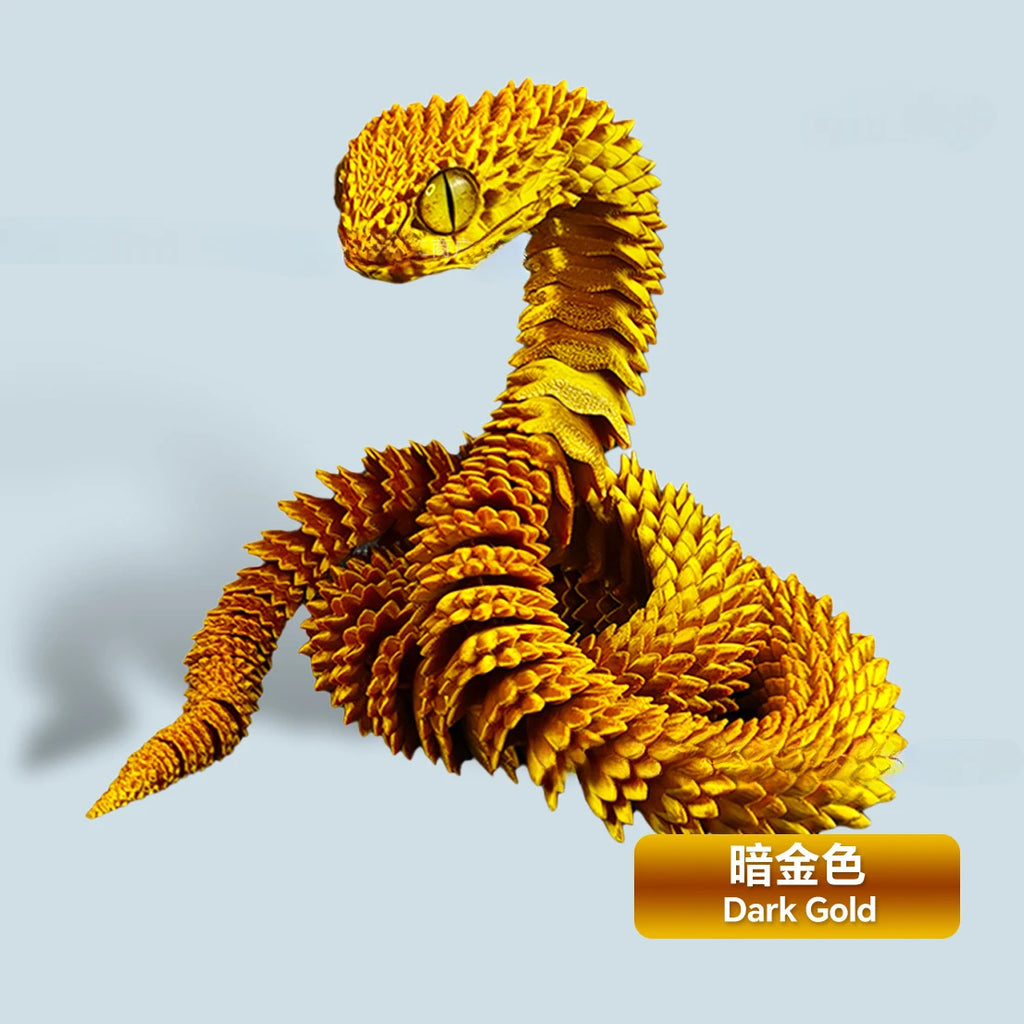 3D Printed Snake Movable Joint Simulation Snake Figurine Creative Home Office Desktop Ornament 2025 New Year Gifts Crafts Gift