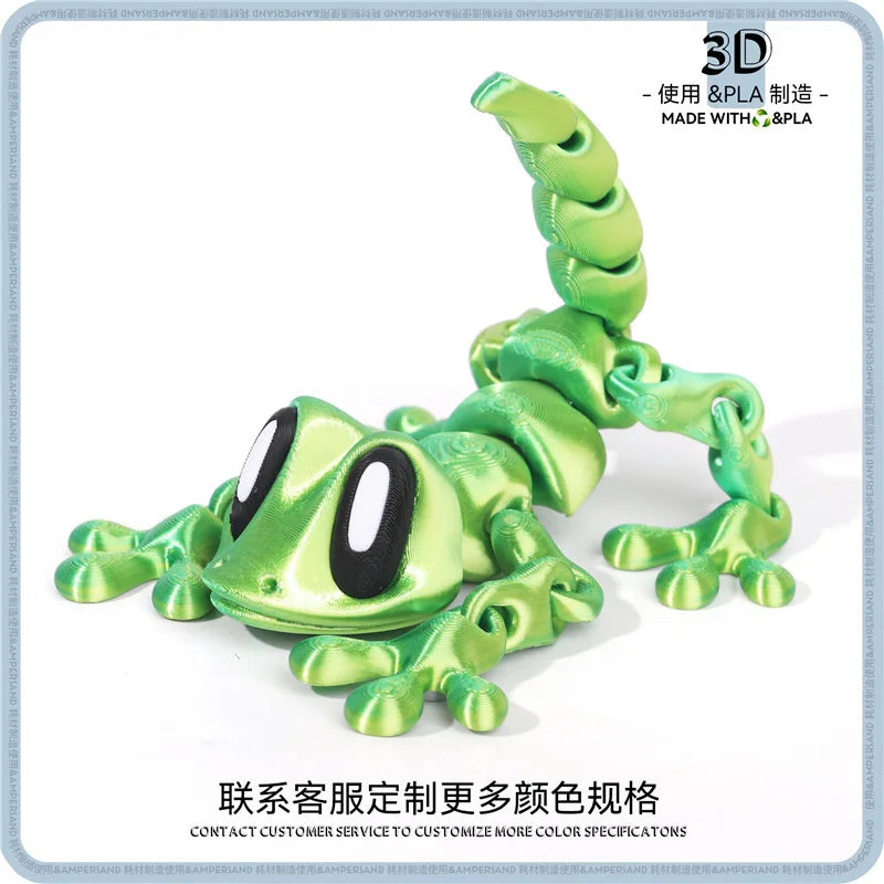3D Printed Mini Gecko Ornament Desktop Ornament 3d Printed toy Animals Home Office Craft Printed Figures Christmas Gifts